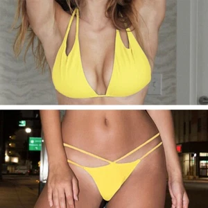 Bikini SET Made in USA New with Tags scrunch-butt swimsuit cheeky swimwear Small - Picture 1 of 3