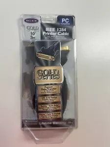 Belkin IEEE 1284 Printer Cable DB25 Male Parallel 10’ Gold Series New Sealed Box - Picture 1 of 3
