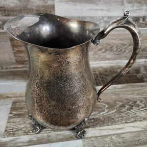 Vintage Silberteller Leonard Silverplate Wasserkrug mit Fuß und Eislippe - Bild 1 von 10