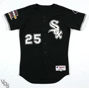 VTG Chicago White Sox Jim Thome Jersey Men's 40 Majestic USA World Series Champs - Picture 1 of 11