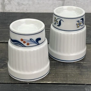 Vtg Dansk Hurricane Lamp Base Set Of 2 Maribo And Dan14 Japan Porcelain - Picture 1 of 12