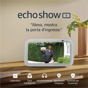 Amazon Echo Show 5 (3a Gen.) Altoparlante con Display Intelligente - Bianco - Foto 1 di 5