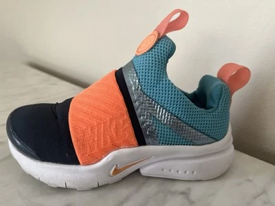 Nike Presto Extreme синий взгляд оранжевый пульс белый 870021-402 ребенка ясельного возраста размер 9C - Изображение 1 из 4