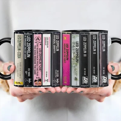 Led Zeppelin Albums Cassette Collection Retro Accent Mug - Image 1 of 4