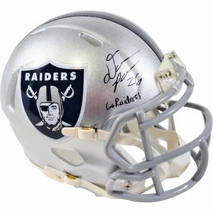 Darien Porter Signed Raiders Riddell Speed Mini Helmet Inscr Proof COA Auto - Picture 1 of 8