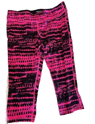 IDEOLOGY Womens 1X Plus Capri Cropped Leggings Yoga Workout Gym Molten Pink - Image 1 of 4