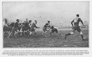 RUGBY UNION Neath & Aberavon v The Springboks at Neath - Vintage Print 1931 - Picture 1 of 1