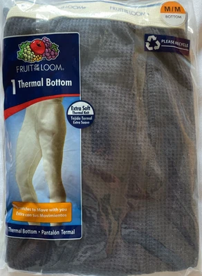 Parte inferior térmica M/M extra suave elástica azul marino fruta del telar para hombre Foto 1 de 4