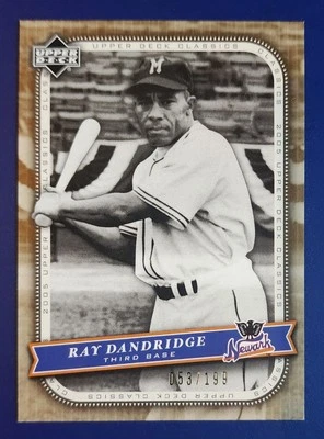 2005 Upper Deck Classics #79 Ray Dandridge Negro Leagues Newark Eagles GOLD /199 - Image 1 of 2