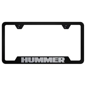 Licensed Black Cut-Out License Plate Frame - Laser Etched for Hummer - AUGD6015 - Picture 1 of 2