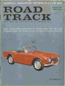 Road & Track 1961 Oct triumph porsche rover sunbeam car - Imagen 1 de 1