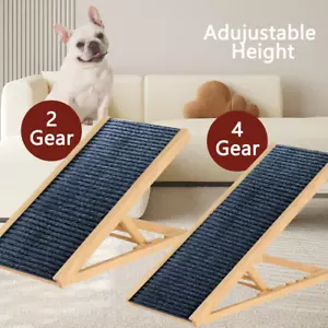 100/70cm Foldable Pet Stairs Ramp Adjustable Height Dogs Stairs for Bed Sofa Car - Picture 1 of 14
