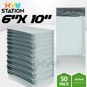 50 PCS #0 6x10 (6x9) Poly Bubble Mailers Padded Envelope Shipping Supply Bags - Picture 1 of 9
