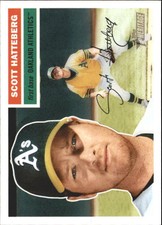 2005 Topps Heritage Oakland Athletics Baseball Card #221 Scott Hatteberg