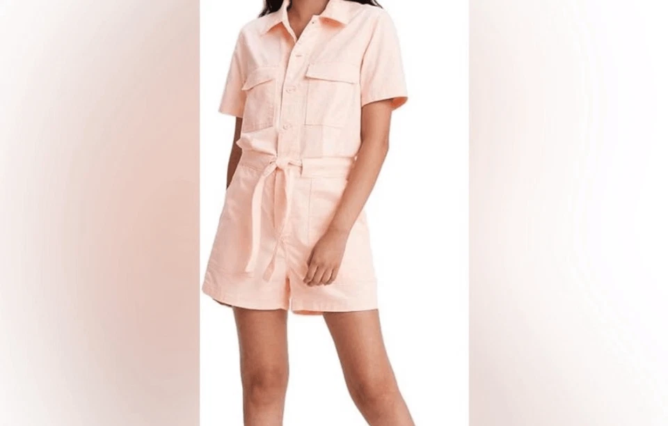 Women’s Peach Levi’s Romper Medium Cotton Blend - Image 1 of 4