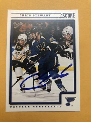 Chris Stewart Signed St. Louis Blues Card Foto 1 de 2