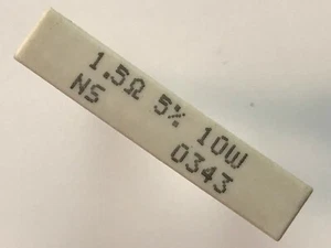 1.5Ω 10w, 1.5Ω 5% 10w NS 0343, RESISTENCIA 1.5ohm 10w, 1.5 OHM RESISTENCIA, RESISTENCIA - Imagen 1 de 4