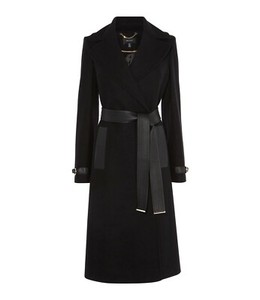 KAREN MILLEN Women's Trench Coat Black MISSING BELT US 6 UK 10 Small NWT $745.00