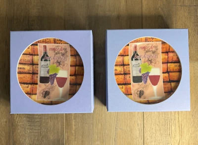 Philippe Deshoulieres Les Vins France 12 Porcelain Cocktail Plates Wine 6" - Image 1 of 4