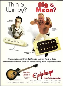 Epiphone Special II electric guitar Humbucker ad print WCW Wrestler Chad Brock - Picture 1 of 1