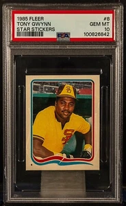 100826842 Tony Gwynn 1985 Fleer Star Stickers #8 PSA 10 GEM MINT LOW POP - Picture 1 of 2