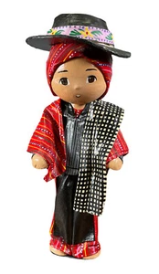 Pretty Utzil Paper Mache Doll Guatemala 13 In Woman handcrafted folkart - Picture 1 of 7