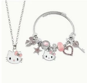 Hello Kitty Alloy Chain Necklace and Charm Bracelet - Picture 1 of 2