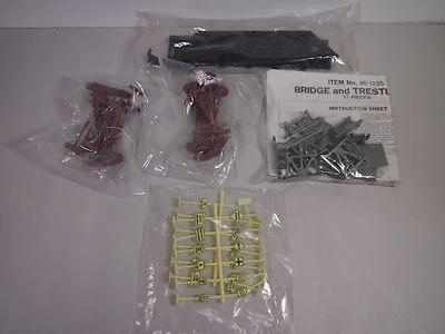 NEW WITHOUT BOX H-O SCALE BRIDGE AND TRESTLE SET SIGNS AND POLES  - Image 1 of 4