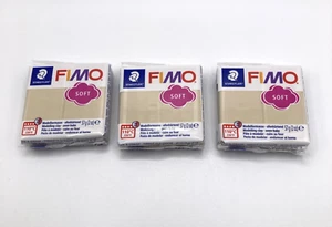3 x STAEDTLER FIMO Soft 8020-70 Oven Hardening Modelling Clay Sahara 57g - Picture 1 of 7
