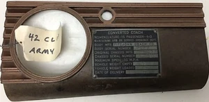 1942 U.S Army Packard Clipper Dash Panel With Data Plate Original - Bild 1 von 11