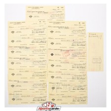 Lot of 16 Pacific Coast Baseball League Checks Signed William McKechnie Jr.