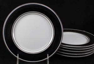 6 platos de ensalada Fitz Floyd platinum rondelet 109 excelente estado - Imagen 1 de 4