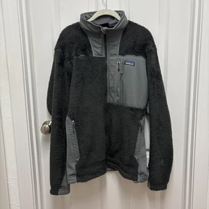 Patagonia Men's Large R3 Hi-Loft Jacket Fleece Regulator Full Zip Black Gray - Picture 1 of 8