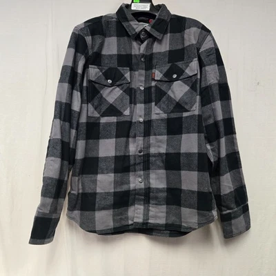 Speed & Strength Dropout Flannel Shirt Grey/Black Large *CLOSEOUT Was $149.95* — 第 1/4 张图片