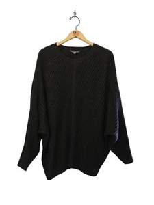 DOROTHY PERKINS size 20 black ribbed jumper chunky knit - Picture 1 of 6