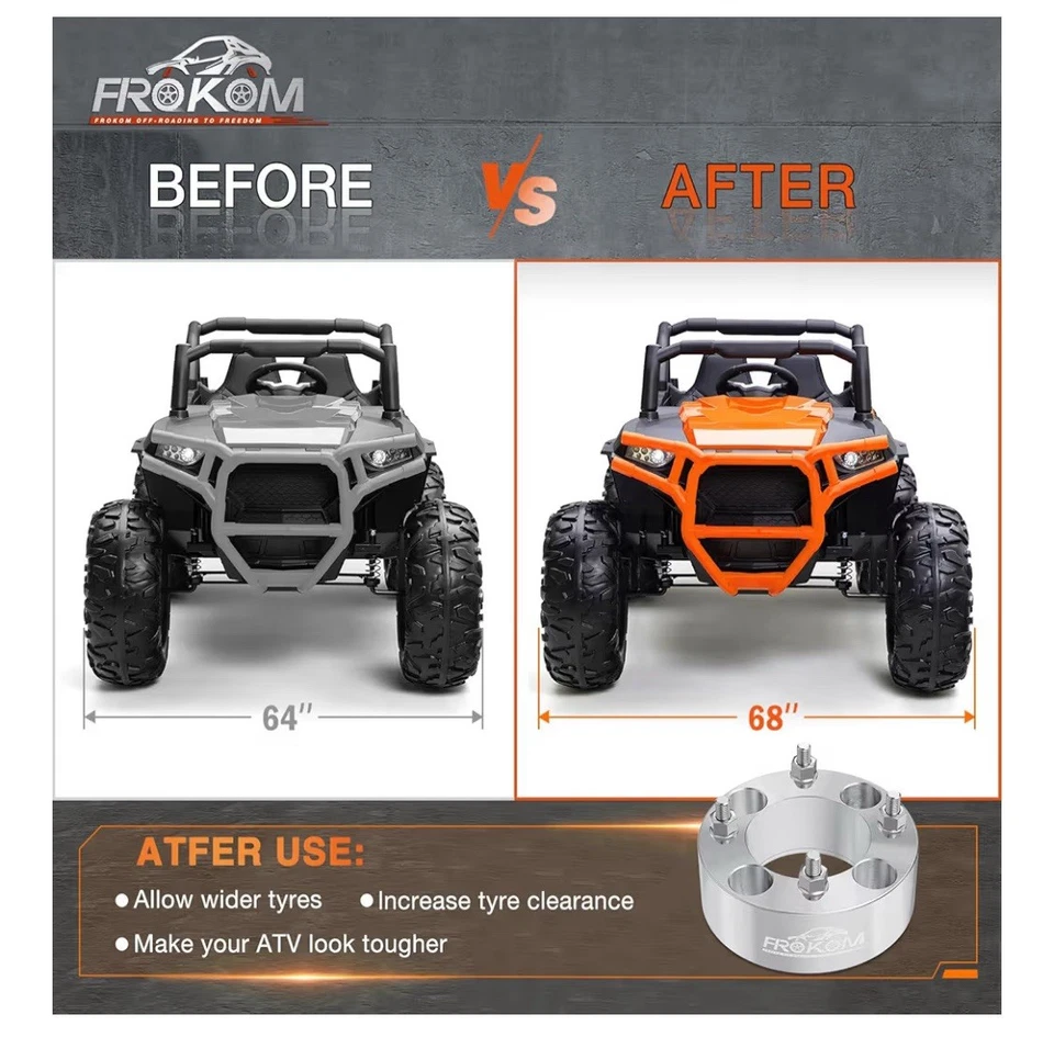 Separadores de rueda 4 piezas 2" 4x115 ATV con Studs Yamaha Raptor 700 2006-2019 Prowler Foto 1 de 4