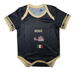 Mexico Baby Outfit Infant bodysuit Fan Momias de Guanajuato Lightweight Black - Picture 1 of 2