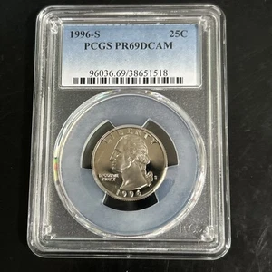 Cuarto de cuarto de Washington 1996-S PCGS PR69DCAM - Imagen 1 de 3