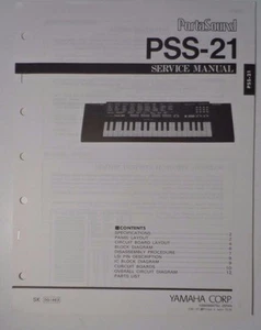 Original Yamaha Portasound PSS-21 SERVICE Manual - Picture 1 of 3