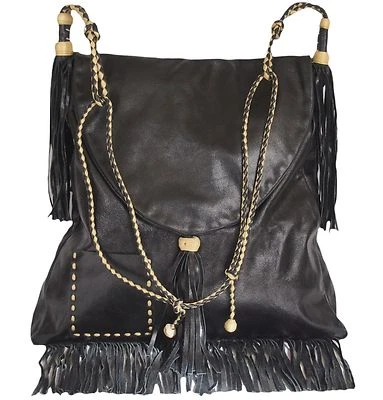 Bolso de hombro FOLEY + CORINNA Chandras de cuero con flecos para mujer Foto 1 de 4