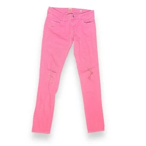 Super Skinny Damengröße 5 Hot Pink Distressed Jeans Arizona Jean Co - Bild 1 von 3