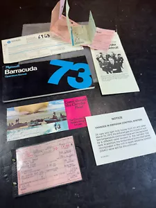 Plymouth Barracuda Cda 340 1973 manual del propietario original con extras - Imagen 1 de 19