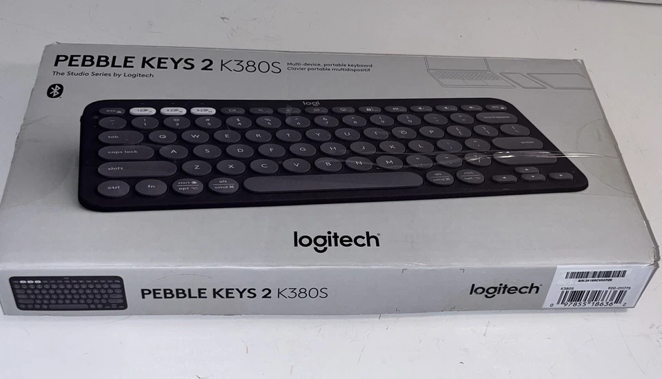 Logitech Pebble Keys 2 K380s, Tonal Graphite OPEN BOX Tested#2/285 - Image 1 of 1