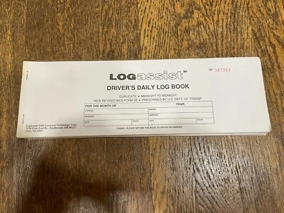 LogAssist Driver's Daily Log Book 387364 Vintage 1995 - Image 1 of 4