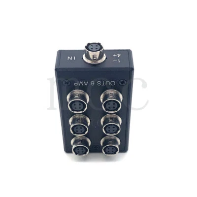 Power Hub Splitter Box Hirose 4 Pin female 1 to 6 for Lectrosonics Sound Devices - Image 1 of 4
