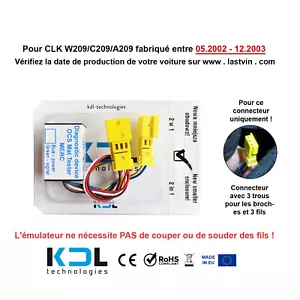Siège Tapis Testeur Émulateur diagnostic pour Mercedes CLK W209 2002-2003 - Picture 1 of 4