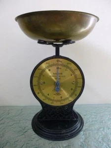 Salter Family Scale No.46 Top Loading Kitchen Scales with Brass Bowl - Picture 1 of 10