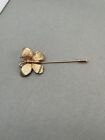 Vintage Cadoro Signed Gold Tone Textured Butterfly Stick Pin #P009