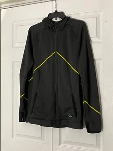 Quiksilver AG 47 Gray/ Green Zipper Front Hooded Jacket Size S. - Picture 1 of 3