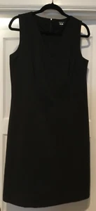 Worth New York Women’s Sleeveless Black Charcoal Sz 12 Pencil Dress Rayon Blend - Picture 1 of 6